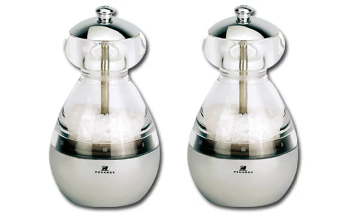 Sambonet Paderno Industrie MLÝNEK NA PEPŘ, zn. PEUGEOT - BANDOL, výška 15 cm, akrylát + abs chrom