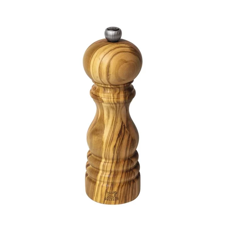 MLÝNEK NA PEPŘ, zn. PEUGEOT - PARIS OLIVE, výška 18 cm, olivové dřevo