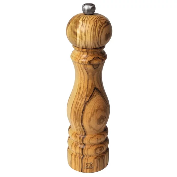 MLÝNEK NA PEPŘ, zn. PEUGEOT - PARIS OLIVE, výška 22 cm, olivové dřevo