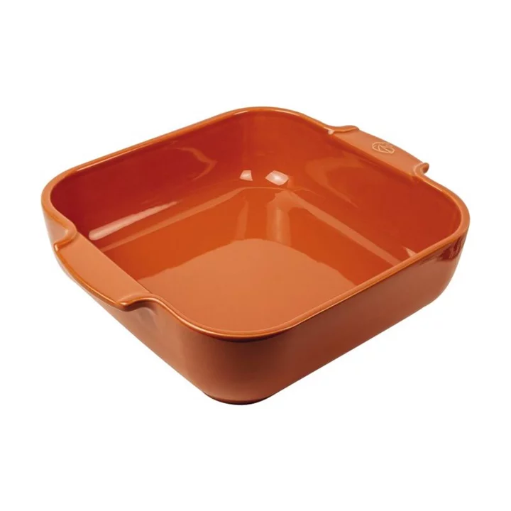 ČTVERCOVÝ ZAPÉKACÍ PEKÁČ, zn. PEUGEOT - APPOLIA, kapacita 2,7 l, oranžová