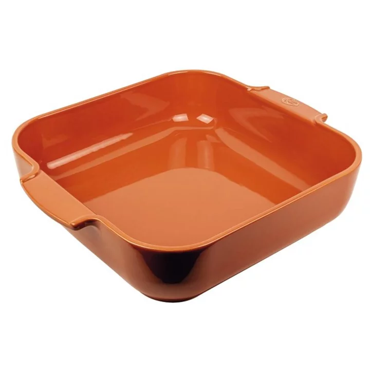 ČTVERCOVÝ ZAPÉKACÍ PEKÁČ, zn. PEUGEOT - APPOLIA, kapacita 5,4 l, oranžová