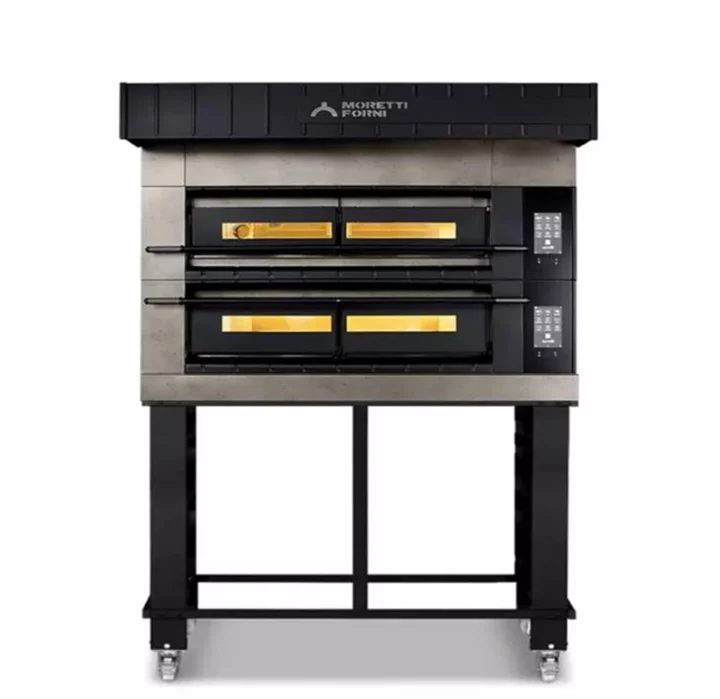 MORETTI FORNI SPA PEC NA PIZZU X100E, 2 KOMORY + PODSTAVEC A DIGESTOŘ - ELEKTRICKÁ