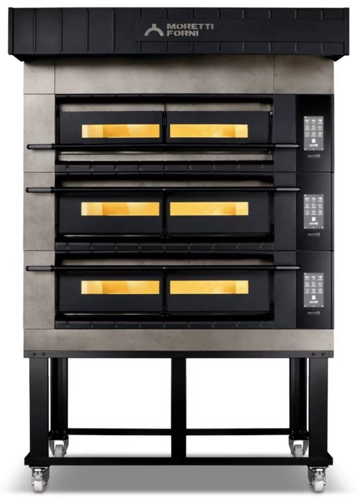 MORETTI FORNI SPA PEC NA PIZZU X100E, 3 KOMORY + PODSTAVEC A DIGESTOŘ - ELEKTRICKÁ