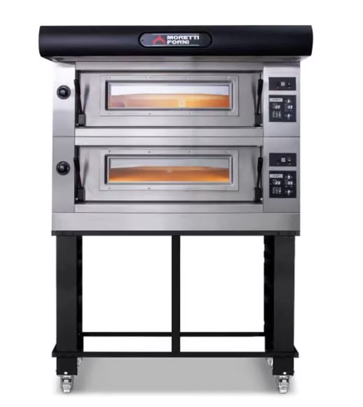 MORETTI FORNI SPA PEC NA PIZZU AMALFI D, 2 KOMORY + PODSTAVEC A DIGESTOŘ - ELEKTRICKÁ