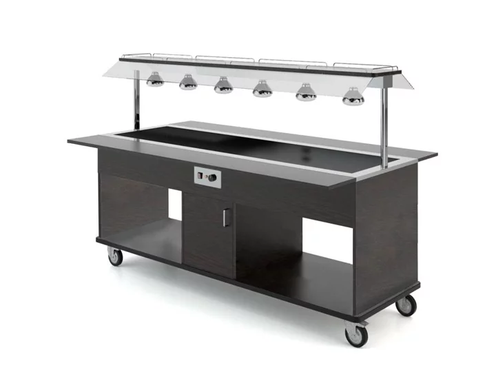 ROCAM LOSI s.r.l. SALÁTOVÝ BAR STŘEDOVÝ VYHŘÍVANÝ HEKO 6 BM/INFRA - 6x GN 1/1