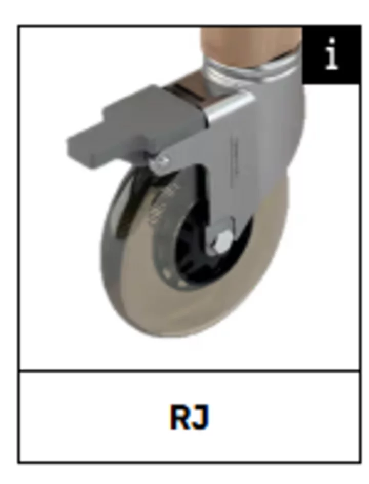 ROCAM LOSI s.r.l. SADA 4 SILIKONOVÝCH KOLEČEK, 2 kolečka s brzdou