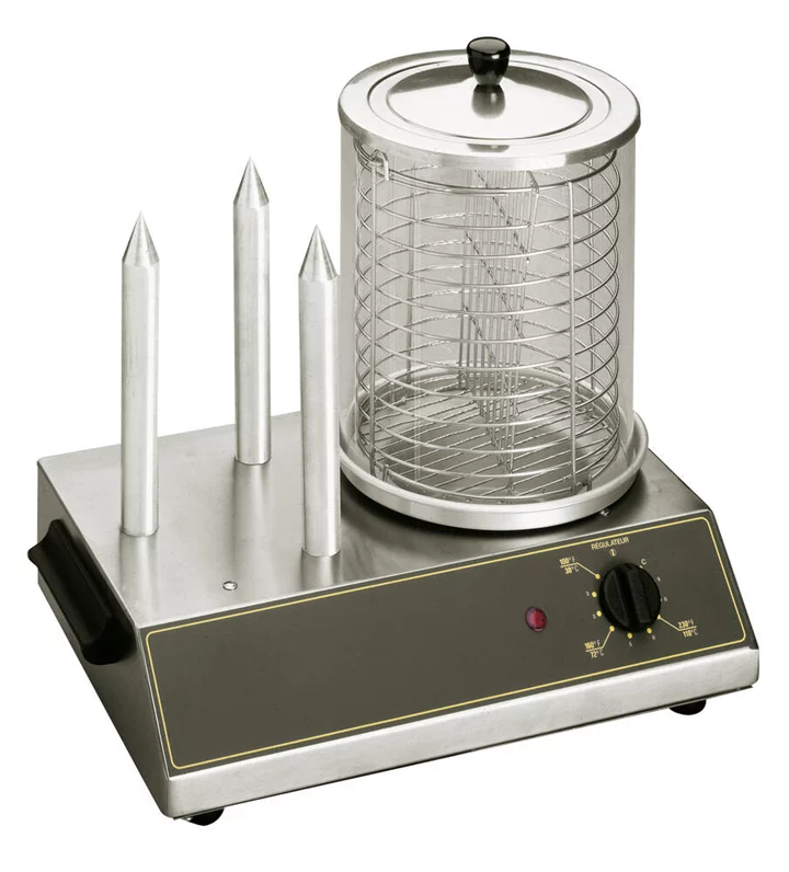 ROLLER GRILL International HOT DOG S OHŘÍVAČEM PÁRKŮ CS 3 E, 3 TRNY