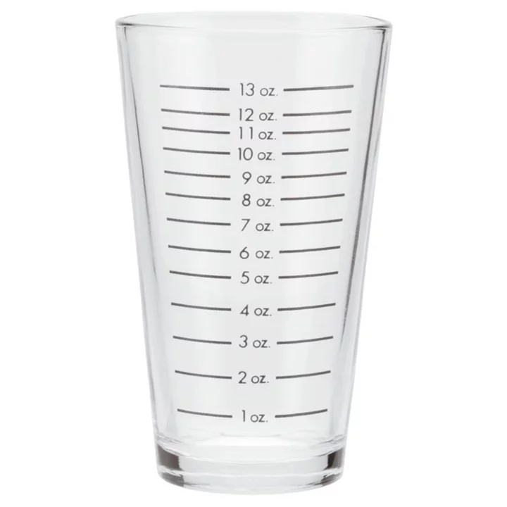 SKLENIČKA NA MÍCHÁNÍ DRINKŮ, S MĚRKOU