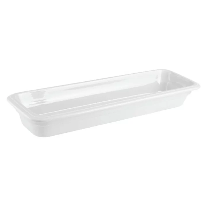 Sambonet Paderno Industrie GN 2/4 PORCELÁN BÍLÝ HLADKÁ - 65 MM