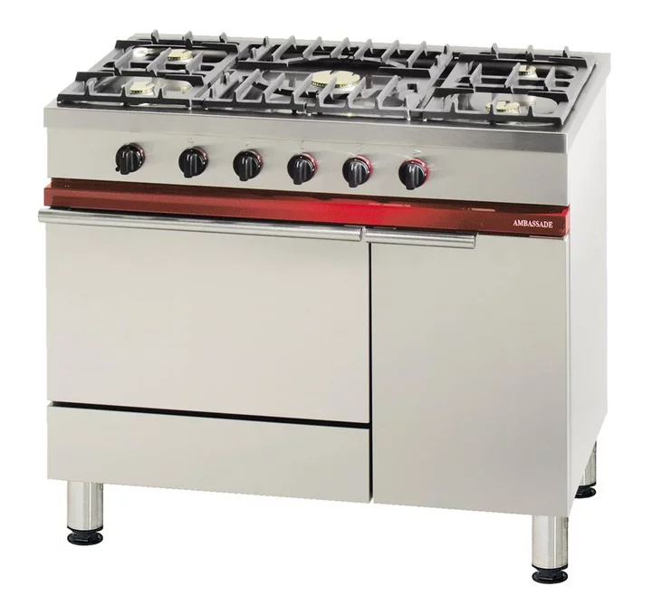 SPORÁK PLYNOVÝ CG 1051 GA - 5 HOŘÁKŮ, PLYNOVÁ TROUBA PRO GN 1/1