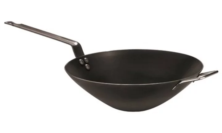 PÁNEV WOK - ČERNÁ OCEL, průměr 40 cm