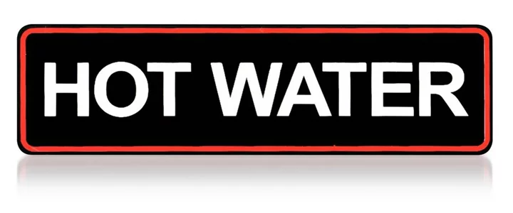 Bravilor Bonamat B.V. NÁLEPKA - "HOT WATER"