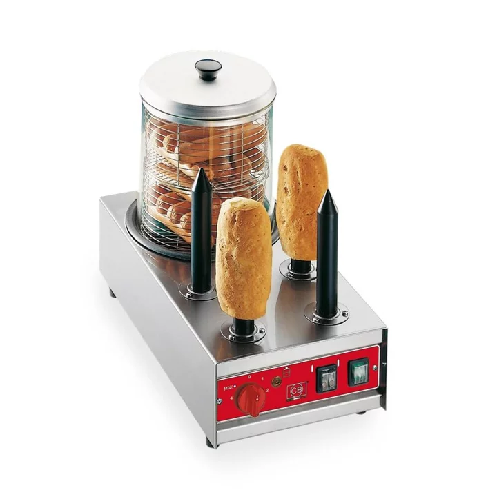 CB srl HOT DOG S OHŘÍVAČEM PÁRKŮ 4P, 4 TRNY - TEFLON