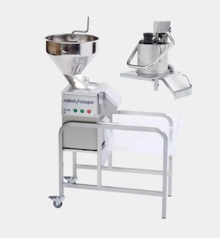 ROBOT COUPE s.n.c. KROUHAČ ZELENINY CL 55 E/AM, 400V S AUTOMAT. HLAVOU + PŘÍTL. PÁKA + PODSTAVEC 1/1 GN