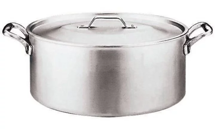 Sambonet Paderno Industrie KASTROL OVÁLNÝ NÍZKÝ + POKLICE, objem 14 l