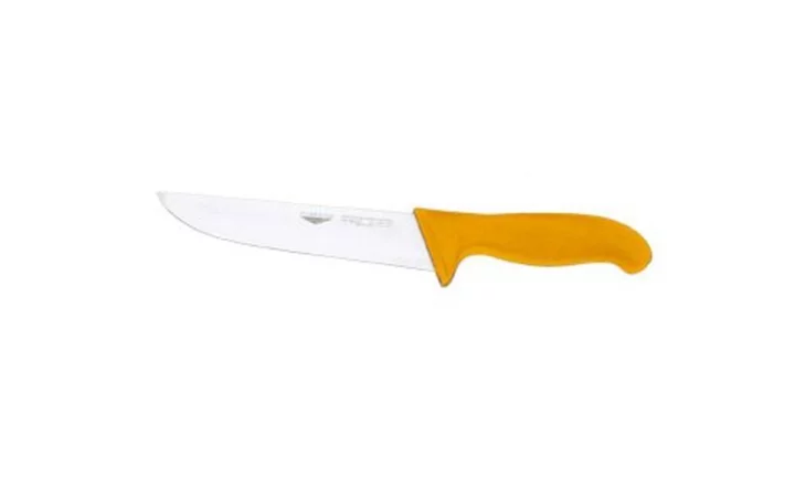 NŮŽ ŘEZNICKÝ, délka 18 cm, rukojeť žlutá