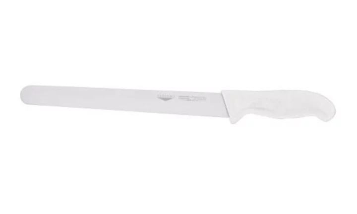 NŮŽ NA ŠUNKU, délka 25 cm, rukojeť bílá