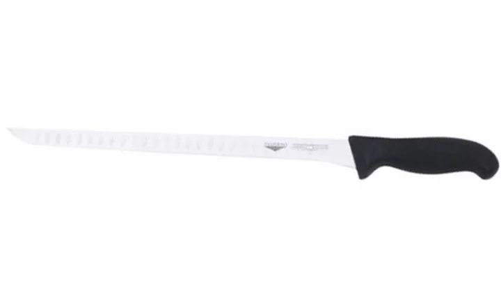NŮŽ NA LOSOSA VROUBKOVANÝ, délka 32 cm, rukojeť černá