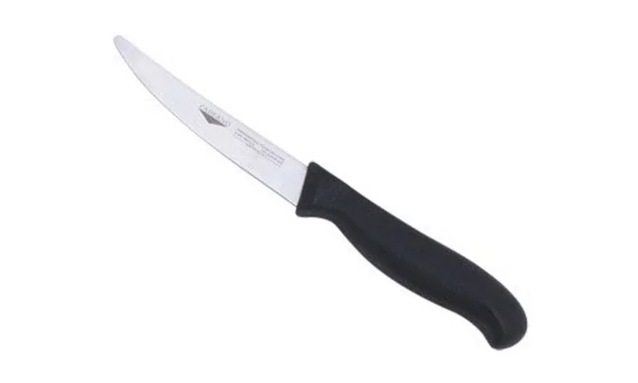 Sambonet Paderno Industrie NŮŽ UNIVERZÁLNÍ POLOVLNKOVANÝ,  délka 11 cm, rukojeť černá
