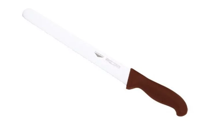 NŮŽ NA CHLÉB, délka 25 cm, rukojeť hnědá