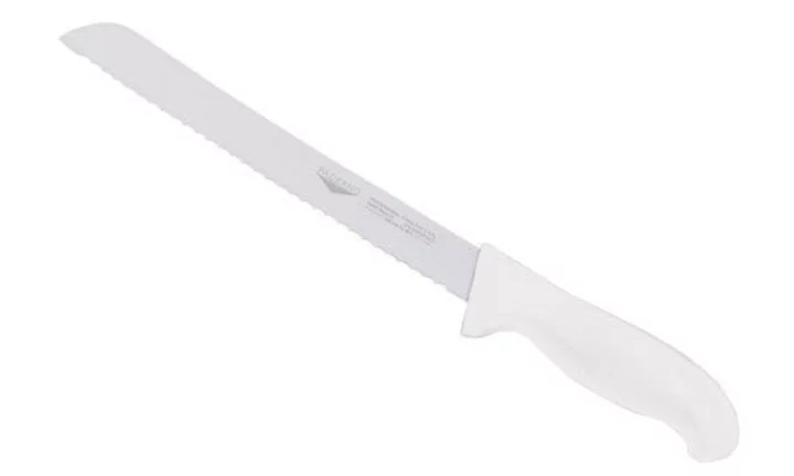 NŮŽ NA CHLÉB, délka 21 cm, rukojeť bílá