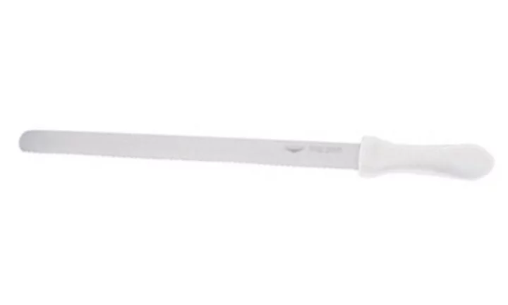 NŮŽ NA PEČIVO VLNKOVANÝ, délka 36 cm, rukojeť bílá