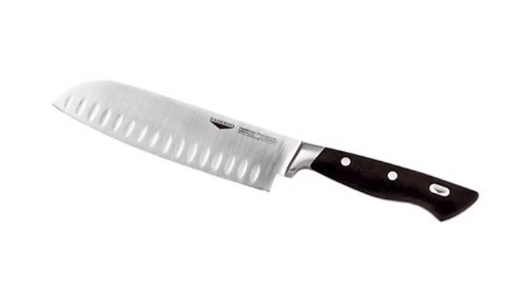 NŮŽ KUCHYŃSKÝ JAPONSKÝ VROUBKOVANÝ, délka 18 cm