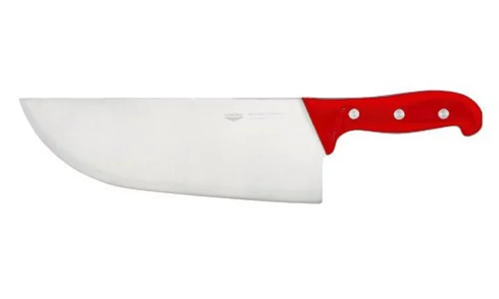 SEKÁČEK NA KOSTI, délka 28 cm, rukojeť červená